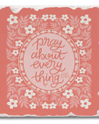 Pray Single Absorbent Tumbled Tile Coaster