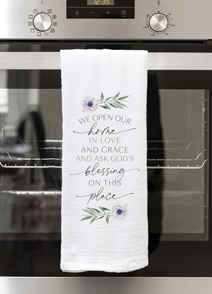 Blessings Collection Tea Towels - We Open Our Home