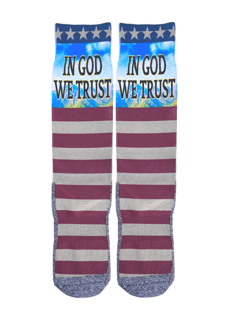 In God We Trust Christian Crew Socks