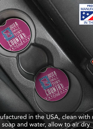 Country Girl Absorbent Stone Car Coaster, Single Pack