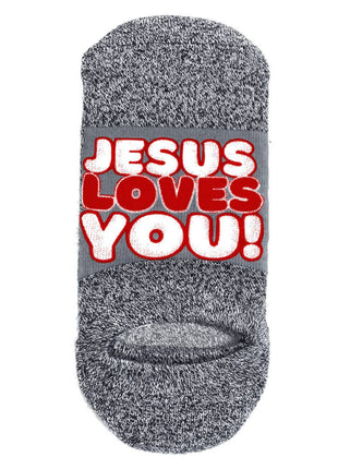 Jesus Loves You No-Show Christian Socks