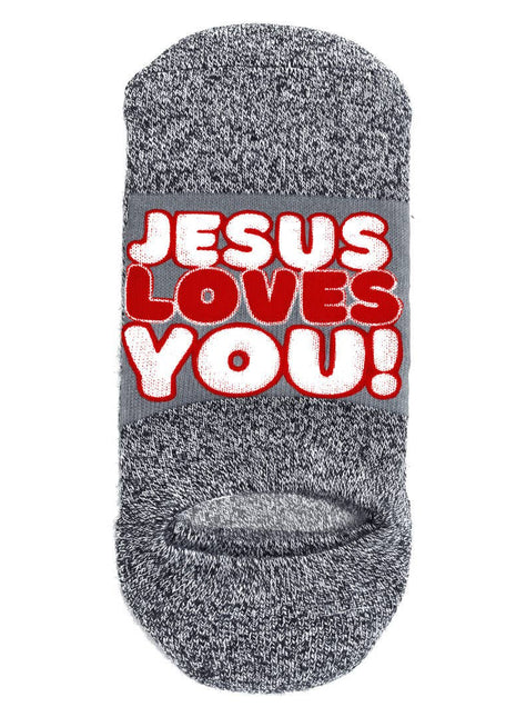 Jesus Loves You No-Show Christian Socks