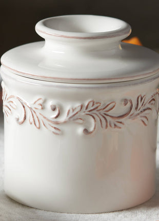 The Original Butter Bell® Crock - Antique White Linen