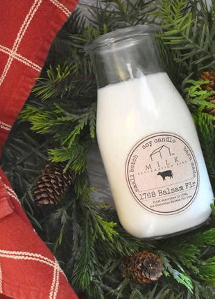 Milk Bottle Candle 1768 Balsam Fir