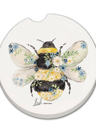 Beautiful Bee Absorbent Stone Car Coaster, Bulk