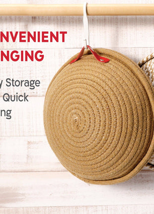 KneadAce Round Cotton Rope Proofing Basket, Solid 9 Inch