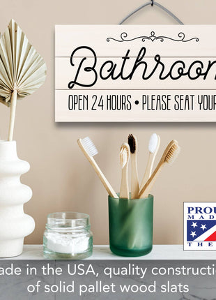 Seat Yourself Decorative Pallet Wood Sign, 12 x 6
