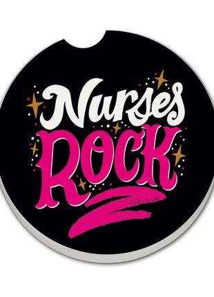 Nurses Rock Stone Car Coaster, Single Pack
