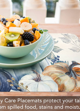 Pumpkin Blues Reversible Rectangular Plastic Placemat