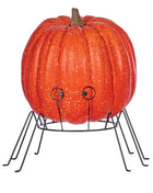 Black Metal Spider Pumpkin Stand