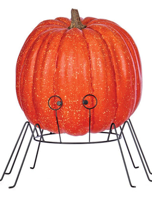 Black Metal Spider Pumpkin Stand