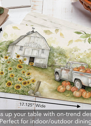Pumpkin Farm Reversible Rectangular Plastic Placemat