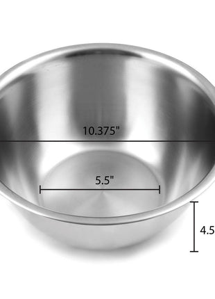 Fox Run Large Stainless Steel Mixing Bowl, 4.25-Quart