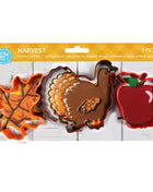 Harvest 3 PC Color Cookie Cutter Carded Set
