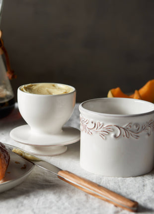 The Original Butter Bell® Crock - Antique White Linen