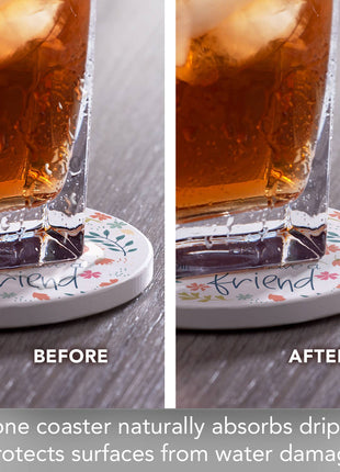 Because I Have A Sister Round Single Absorbent Stone Coaster