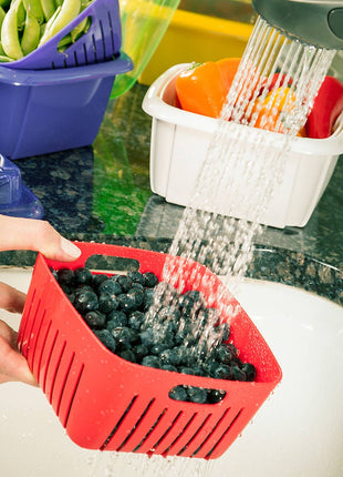 Berry Box refrigerator produce keeper in assorted colors