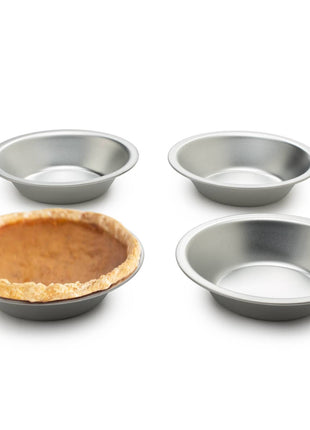 Fox Run Pie Pan Set, Tin-Plated Steel, Set of 4, 5"
