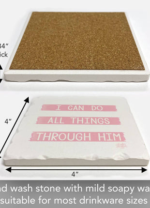 All Things Single Absorbent Tumbled Tile Coaster