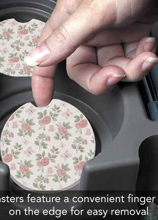 "Pretty Coquette" Single Packaged Stone Car Coaster