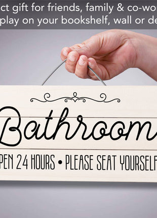 Seat Yourself Decorative Pallet Wood Sign, 12 x 6
