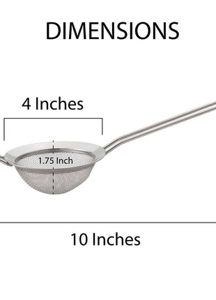 HIC Kitchen Double Mesh Strainer, 4in