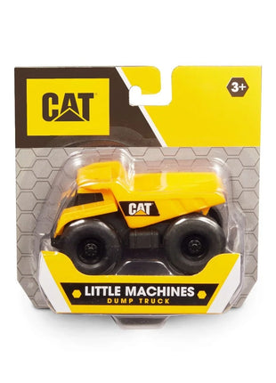 CAT Little Machines yellow mini dump truck toy in retail packaging