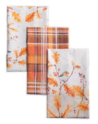 Kitchen Towels 100% Cotton - Fall - Set of 3 - Oak Leaves