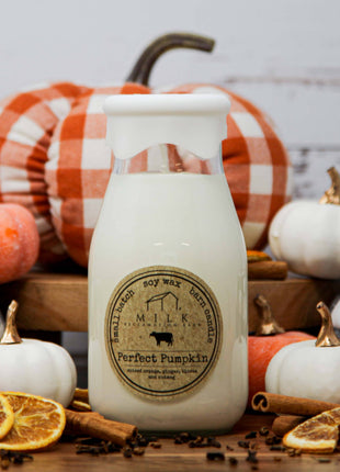 Milk Bottle Candle Perfect Pumpkin