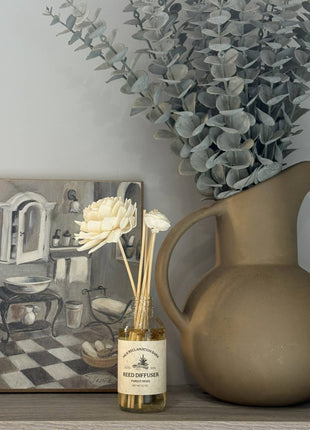 Reed Diffuser with Rattan Reeds and Sola Flowers
