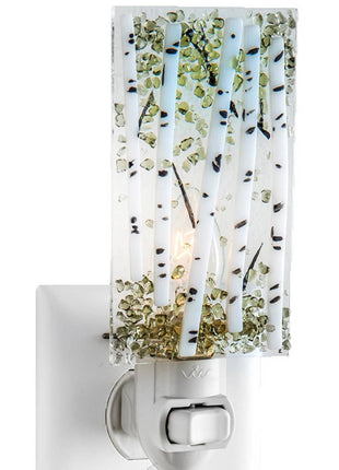 Aspen Tree Fused Glass Night Light Plug-In J Devlin