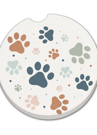 Paw Prints Stone Car Coaster, Single Pack
