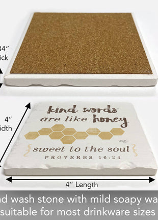 Sweet To The Soul Single Absorbent Tumbled Tile Coaster