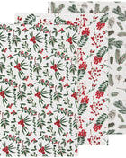 Winterberry Bakers Floursack Christmas Dishtowels Set of 3