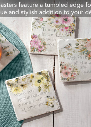 Sunny Scriptures Stone Coasters