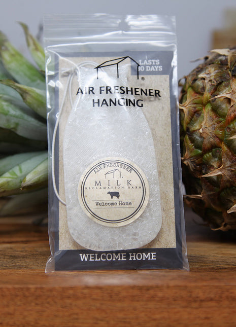 Vintage milk bottle hanging air freshener for cars closets and small spaces