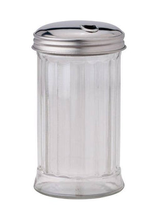 HIC Kitchen Sugar Pourer With Lid Flap, Glass, 11oz