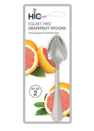HIC Kitchen Serrated Edge Grapefruit Spoon Set Of 2