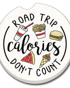 Road Trip Calories Absorbent Stone Car Coaster