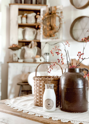 Milk Bottle Candle Harvest Comfort