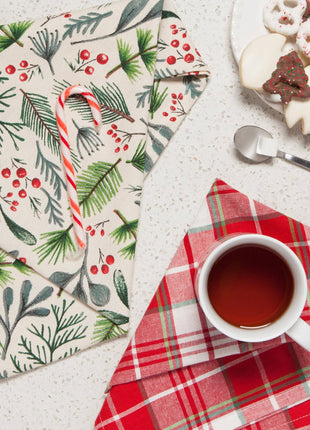 Bough & Berry Christmas Coordinated Dishtowels Set of 2