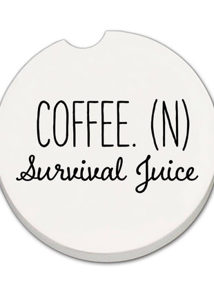 Survival Juice Stone Car Coaster, Single Pack