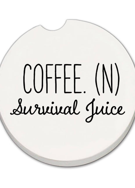 Survival Juice Stone Car Coaster, Single Pack