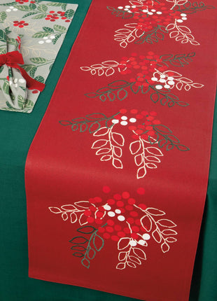 Merry Berry Christmas Table Runner