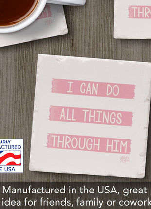 All Things Single Absorbent Tumbled Tile Coaster