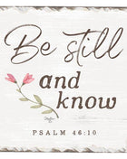 Be Still and Know stone tile coaster