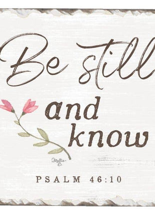 Be Still and Know stone tile coaster
