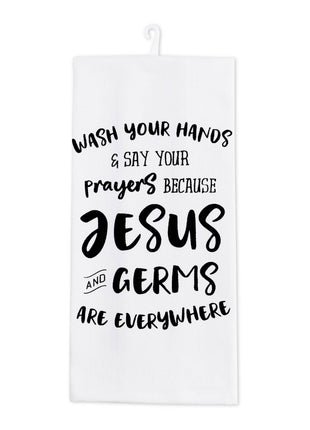 "Jesus and Germs" Decorative Kitchen Towel