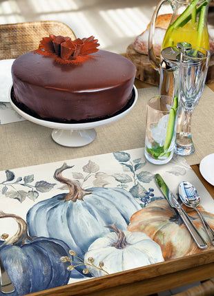 Pumpkin Blues Reversible Rectangular Plastic Placemat