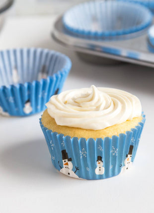 Fox Run Snowman Cupcake Liners, 50 Count, 3" x 3"